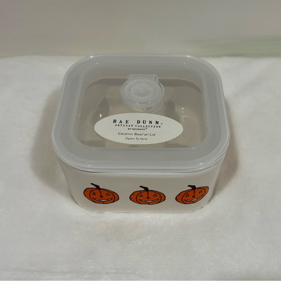 Rae Dunn Pumpkin “Spooky” Ceramic Tupperware - Picture 2 of 7